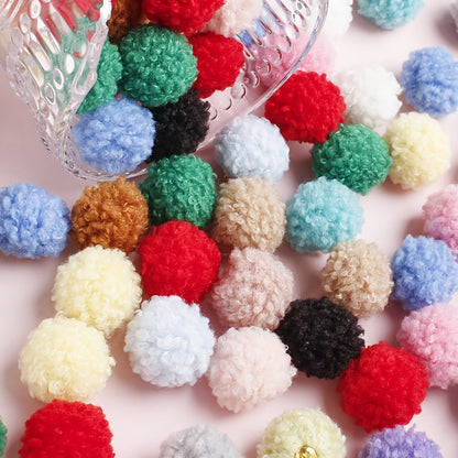 20PCS 20mm Fluffy Pom Pom Pendant Set