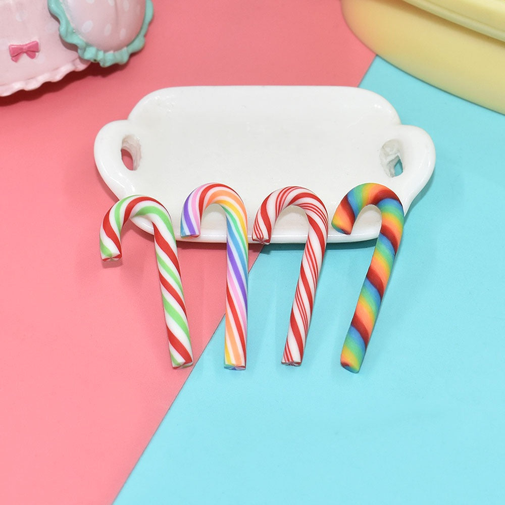 Christmas Candy Cane Resin Cabochons