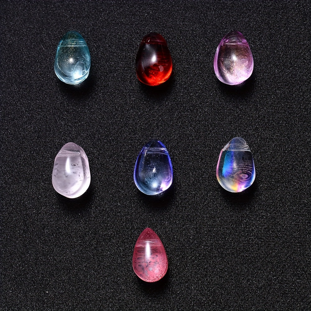 10PCS AB Water Drop Crystal-Style Bead Set