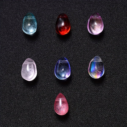 10PCS AB Water Drop Crystal-Style Bead Set