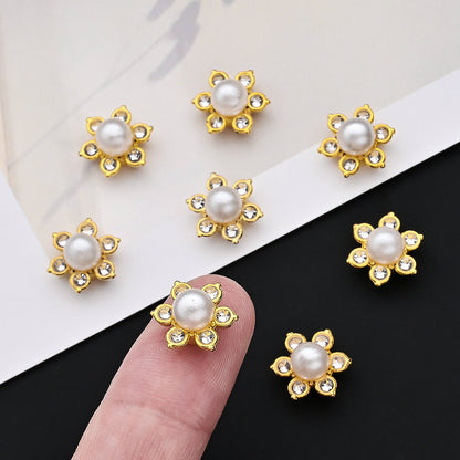 Hexagonal Artificial Pearl Bead Patches