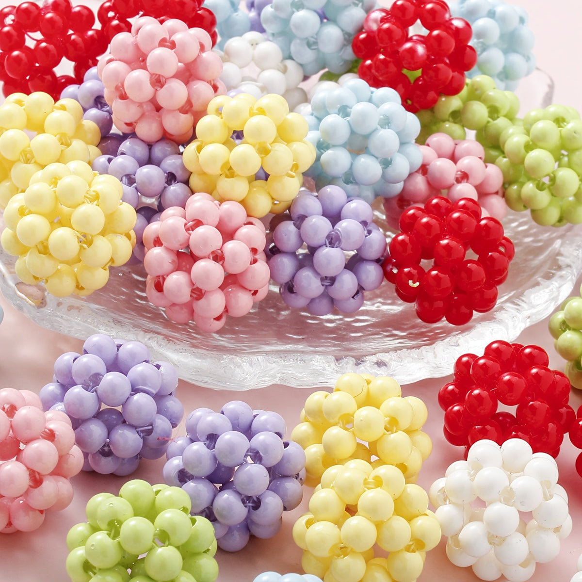 Macaron Woven Acrylic Beads