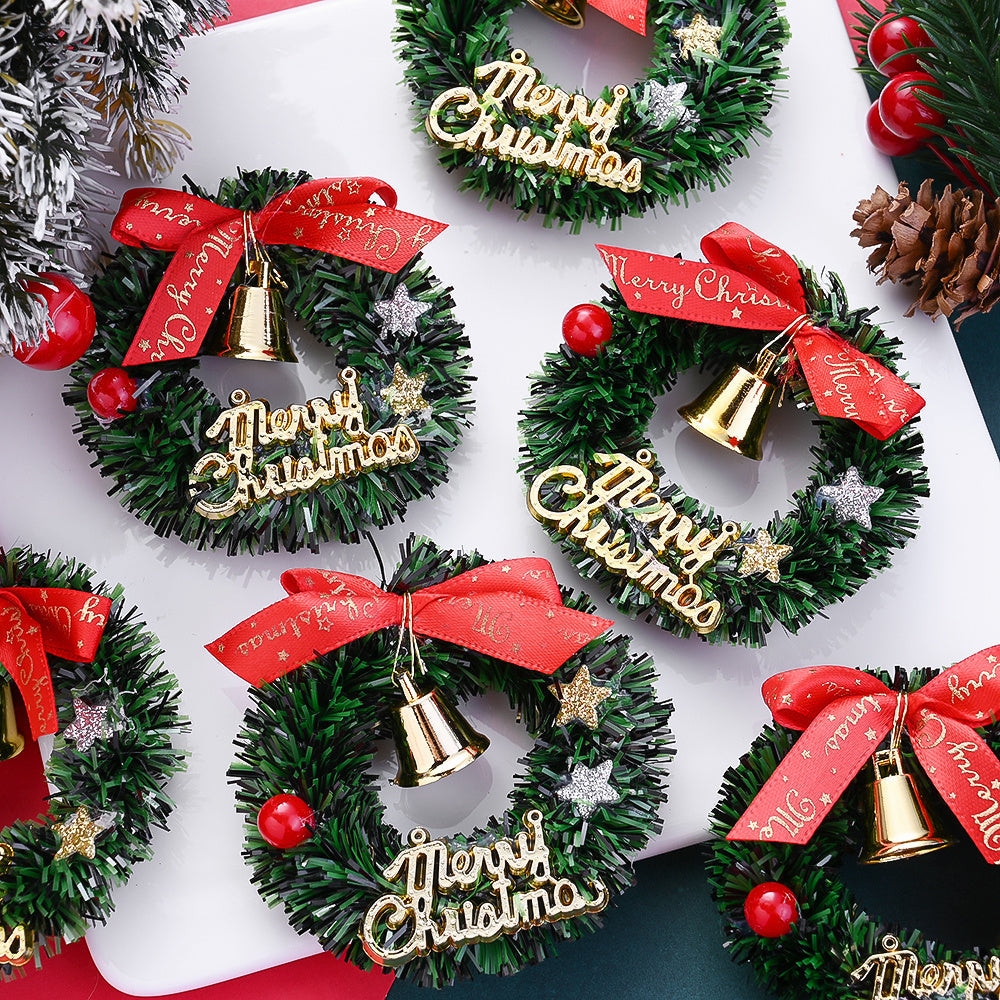 Miniature Christmas Wreath and Garland Decorations