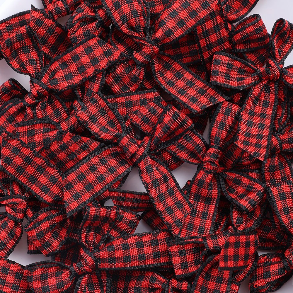 Christmas Plaid Bow Embellishments