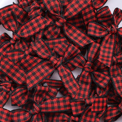 Christmas Plaid Bow Embellishments