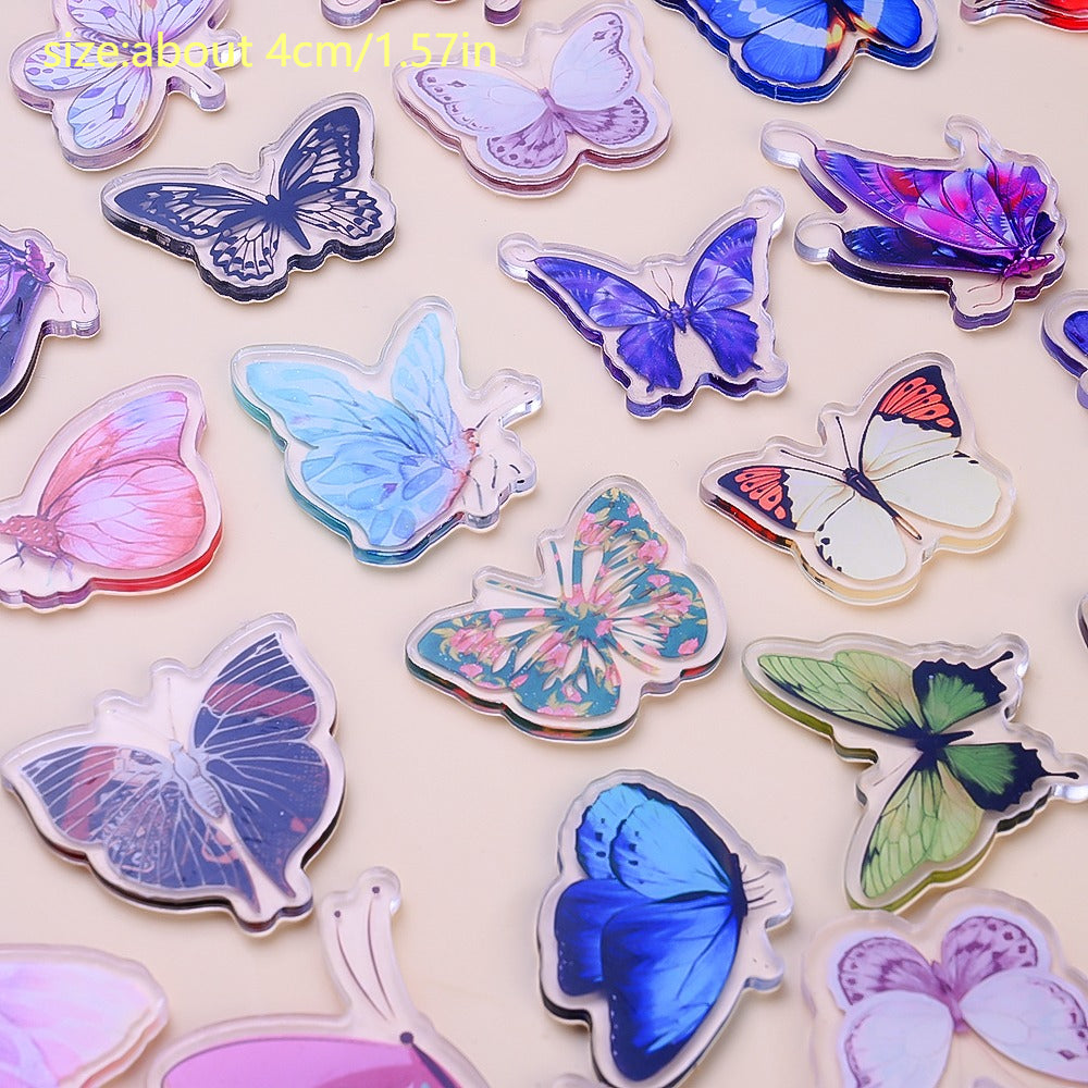Colorful Butterfly Acrylic Flatback Embellishments