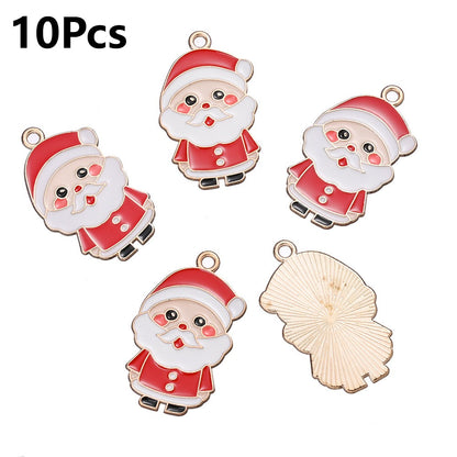10/18PCS 13–29mm Christmas Alloy Pendant Set