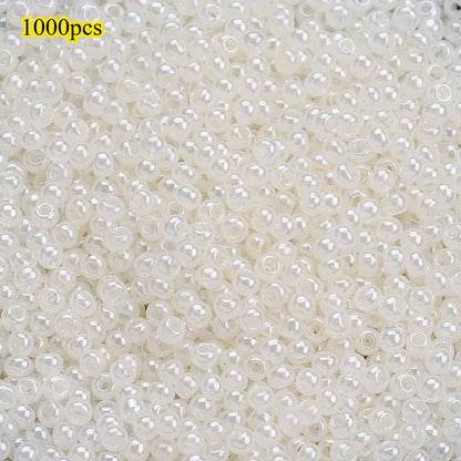 1000pcs 2mm Random Color Glass Seed Beads