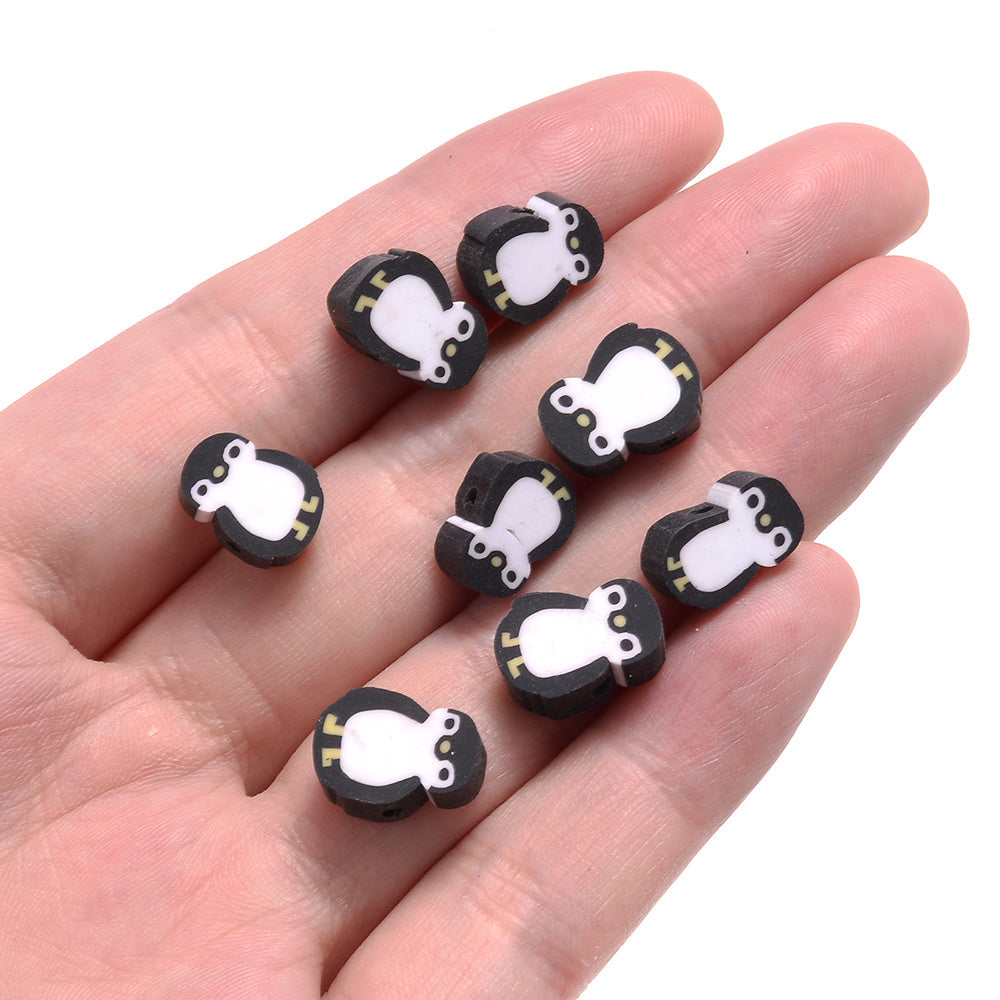 Penguin Polymer Clay Beads