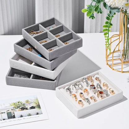 Elegant Velvet Jewelry Display Trays