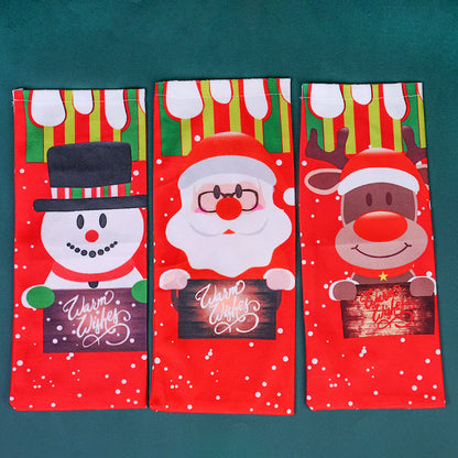 1/3PCS 13×32cm Christmas Character Wine Bottle Bag Set
