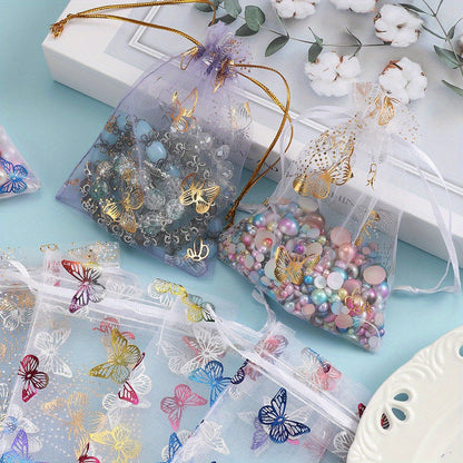 Butterfly Drawstring Gift Bags