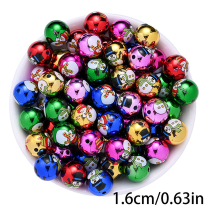 Christmas Acrylic Santa Claus Beads