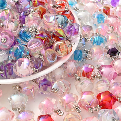 10PCS 16×21mm Star Acrylic Pendant Set