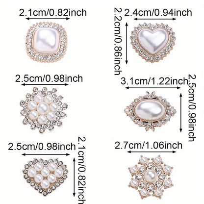 Acrylic Imitation Pearl Rhinestone Flatback Bead Set