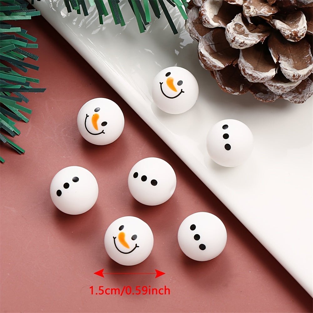 Silicone Snowman Beads
