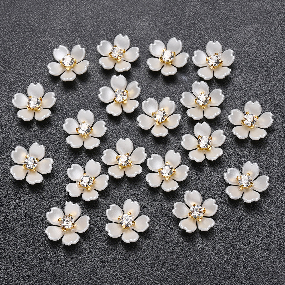 Acrylic Rhinestone Flower Patches