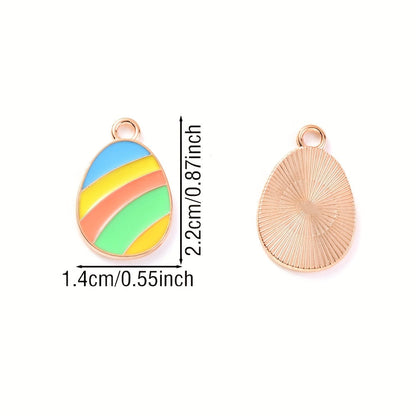 Easter Egg Alloy Pendants