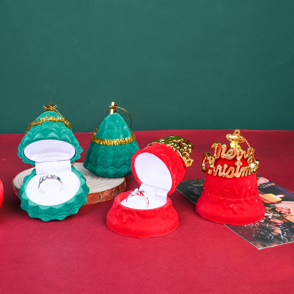 Christmas Tree & Gold Character Jewelry Box
