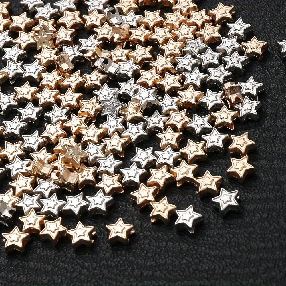 100PCS 6×7mm Star-Shaped Plastic Bead Set