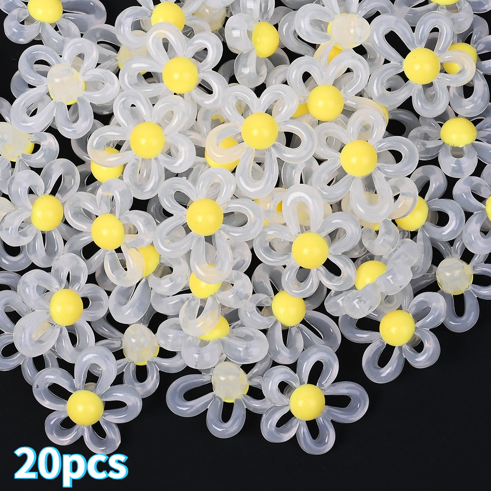 Macaron Color Flower Acrylic Beads