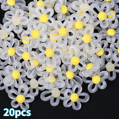 Macaron Color Flower Acrylic Beads