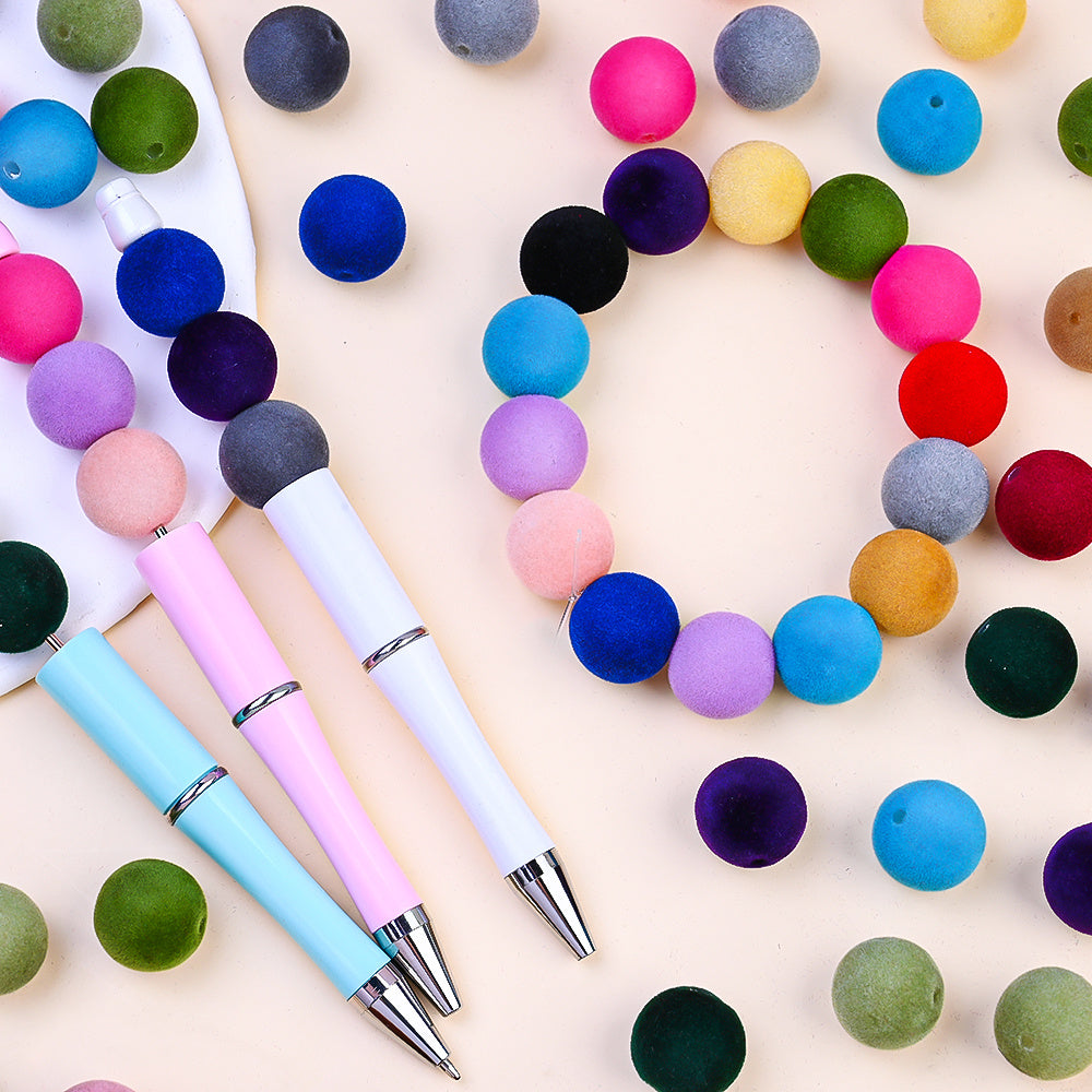 Frosted Round Acrylic Beads