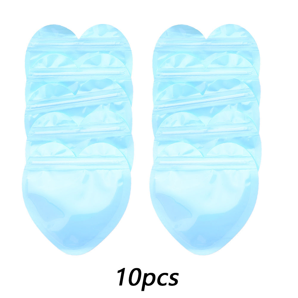 10PCS 3.94-Inch Heart-Shaped Transparent Jewelry Gift Bags