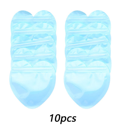 10PCS 3.94-Inch Heart-Shaped Transparent Jewelry Gift Bags