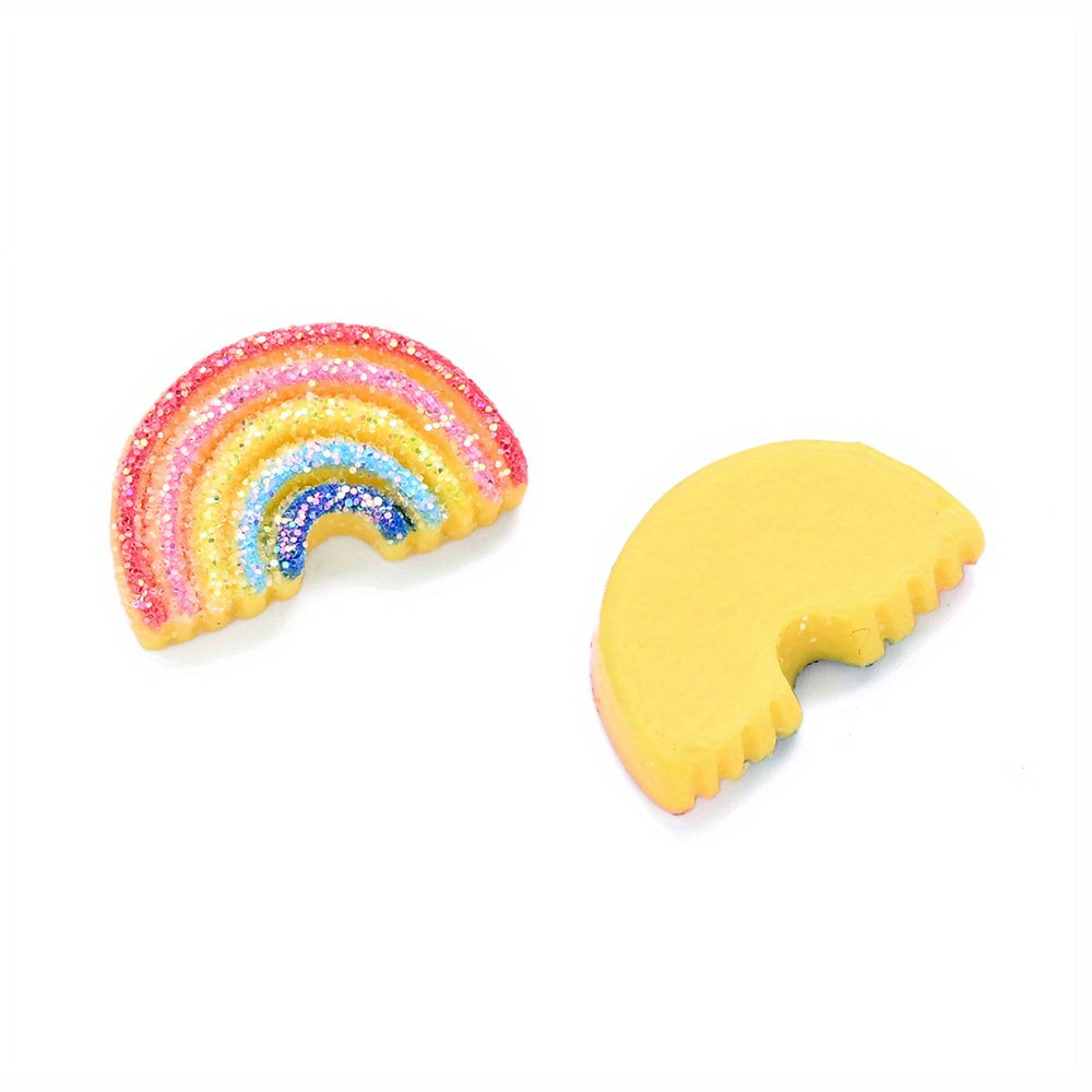 Rainbow Glitter Resin Patches