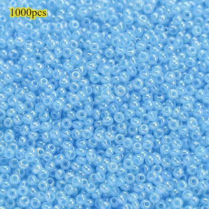 1000pcs 2mm Random Color Glass Seed Beads