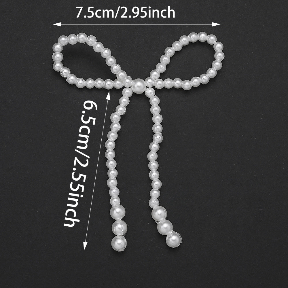Faux Pearl Bowknot Embellishments