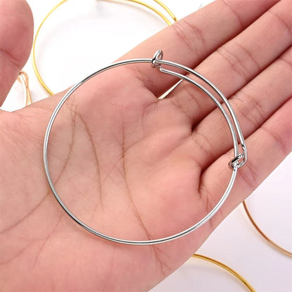 Adjustable Alloy Bangle Bracelets