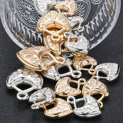 10/20PCS CCB Peach Heart Pendant Set