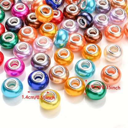 Mixed Color Acrylic Pearl Beads