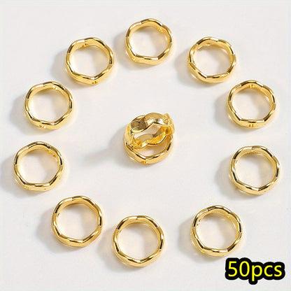 Golden & Silvery Flower Frame Beads