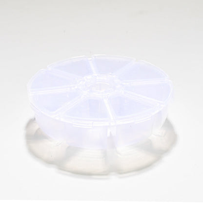 8-Grid Round Transparent Jewelry Storage Box