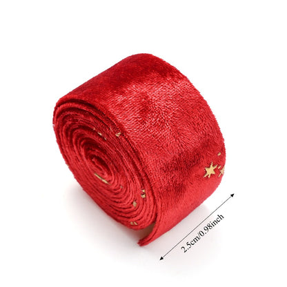 Double Velvet Star Ribbon