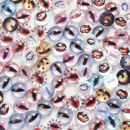 20PCS 8mm Eye Pattern Acrylic Spacer Beads