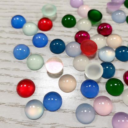 Cat Eye Resin Semicircle Beads