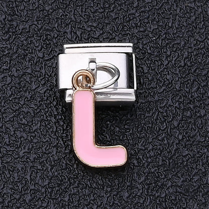 1PC A-Z English Letter Charm Link Set for 9mm Bracelets