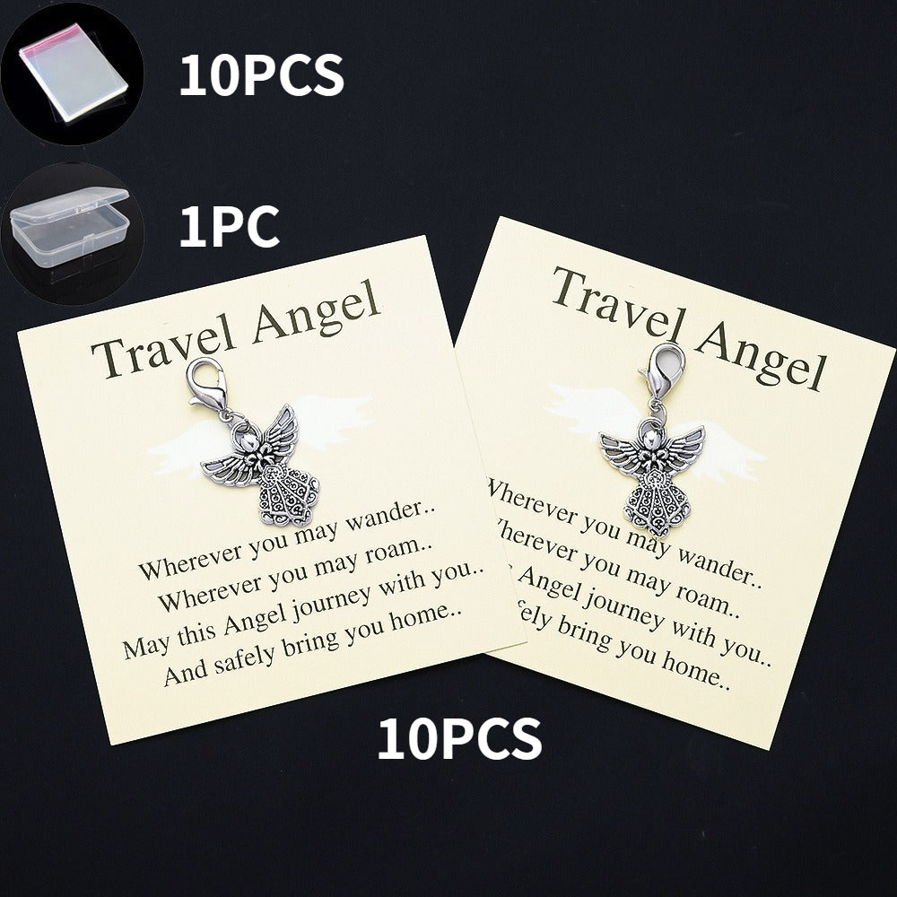 Vintage Angel Feather Keychain Gift Set