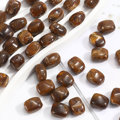 Multicolor Acrylic Straight-Hole Spacer Beads