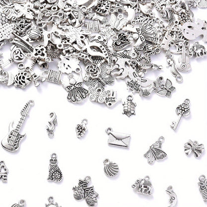 150 g Mixed Silver Charms Set