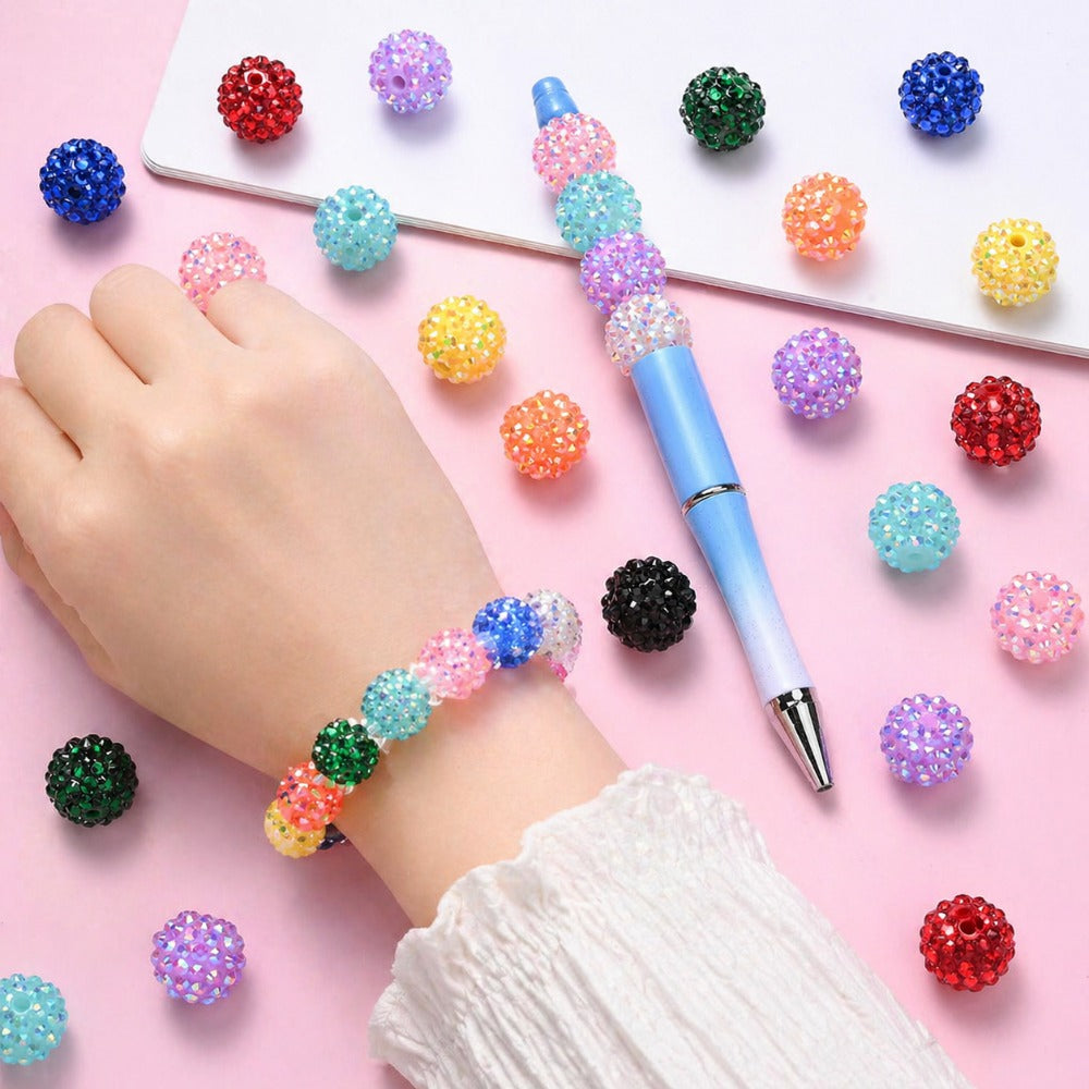 Shiny Rhinestone Bayberry Ball Beads
