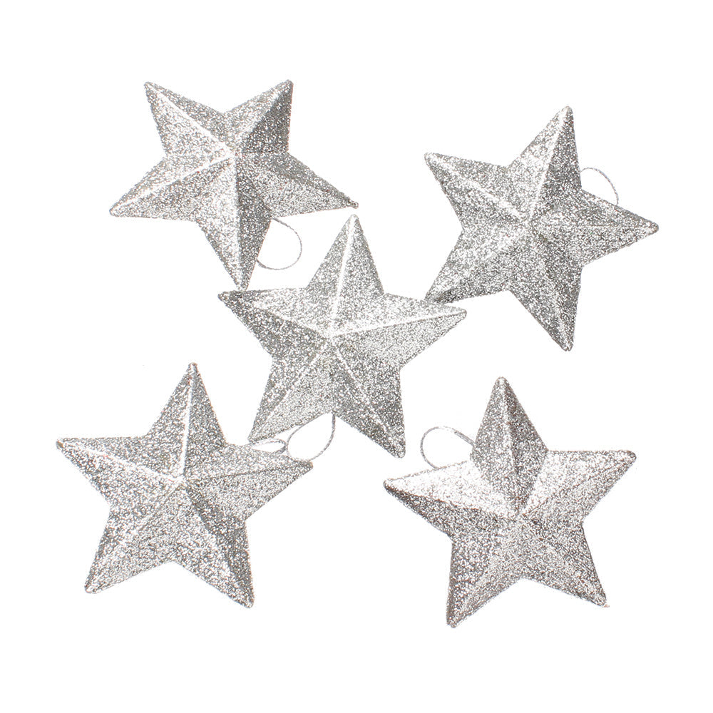6-Piece Random Shiny Christmas Star Decorations