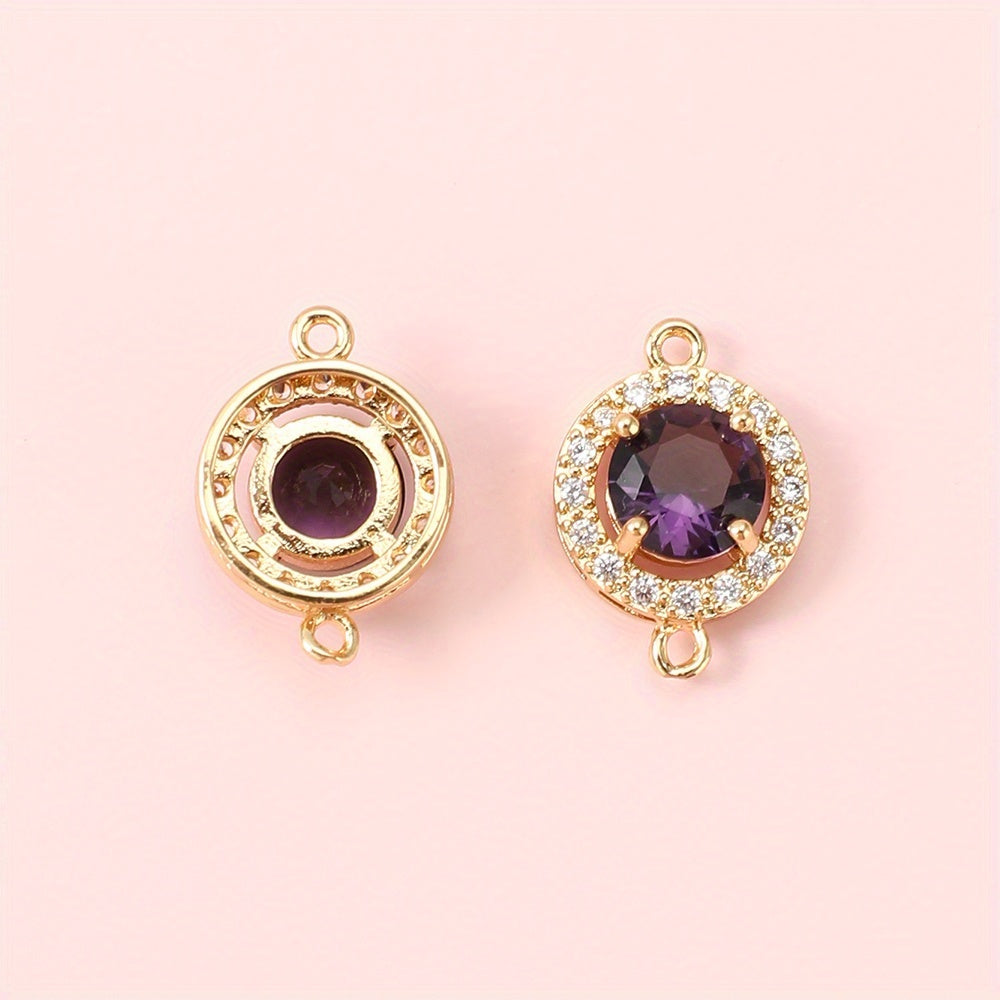 Round Glass Rhinestone Pendants