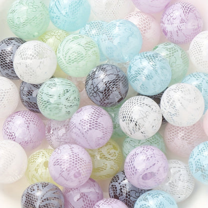 Mixed Color Mesh Acrylic Spacer Beads