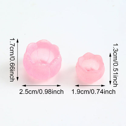 10/30-Piece Frosted Lily of the Valley Acrylic Beads