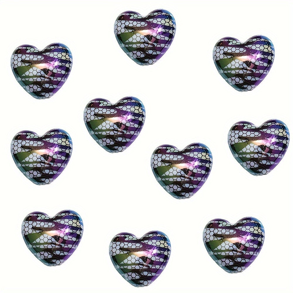 10PCS 19×22mm Lace Love Acrylic Bead Set